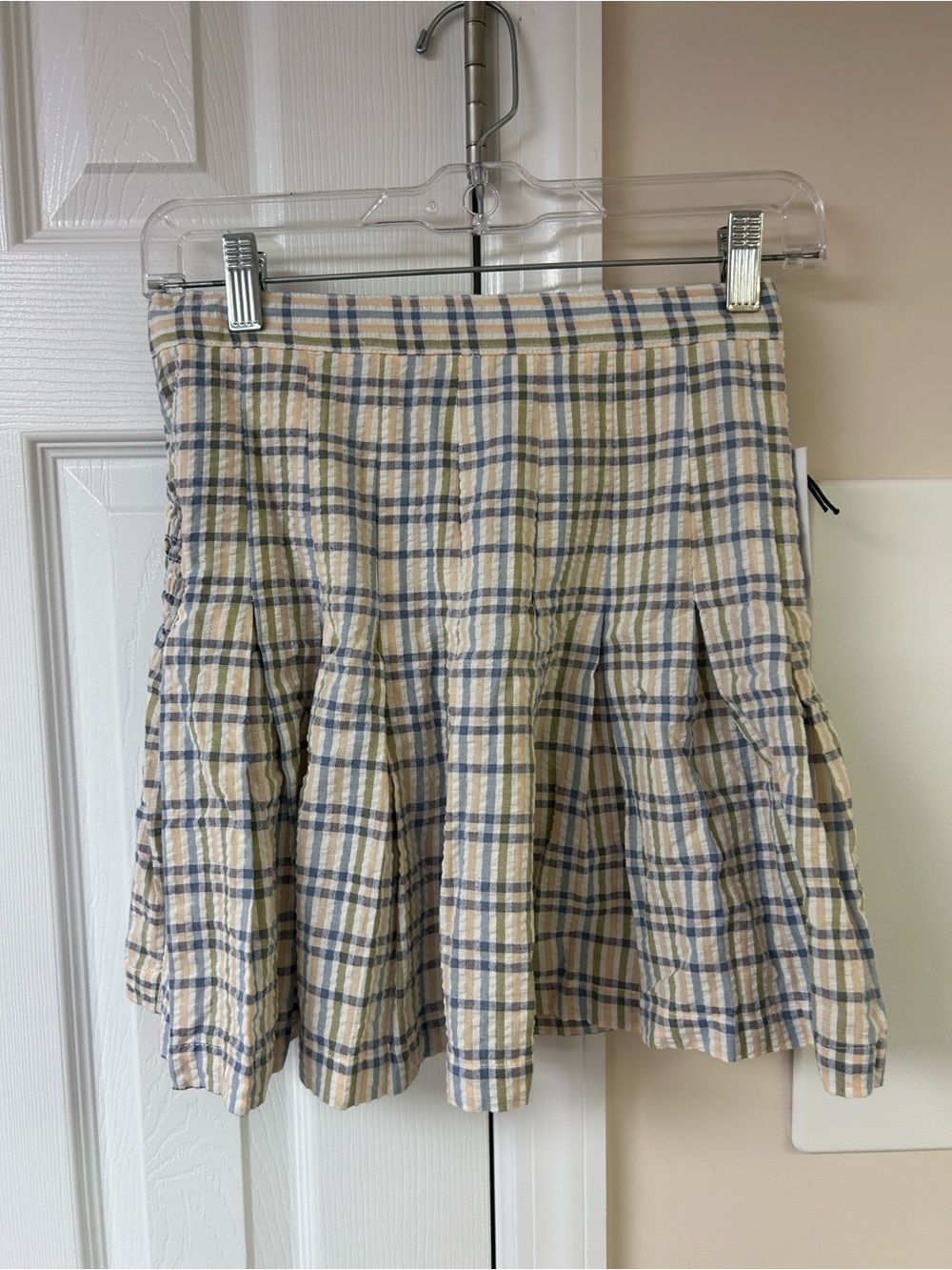 NWT Japna plaid pleated mini skirt